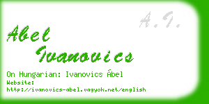 abel ivanovics business card